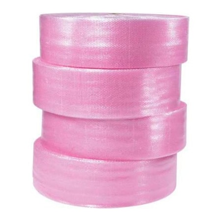 Box Packaging Non Perf. Anti Static Bubble Roll 12W x 750L x 3/16 Thick Pink 4/Pack BW316S12AS